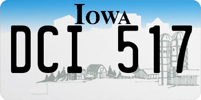 IA license plate DCI517