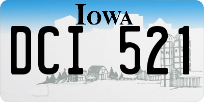 IA license plate DCI521
