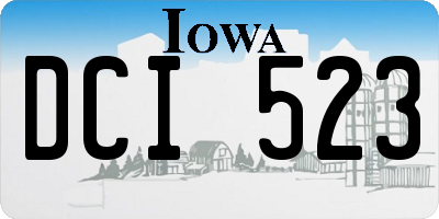 IA license plate DCI523