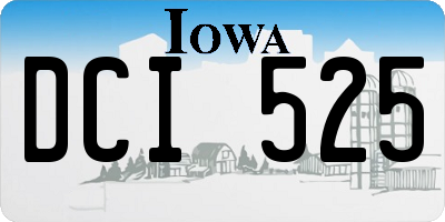 IA license plate DCI525