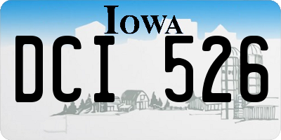 IA license plate DCI526