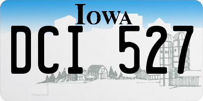 IA license plate DCI527