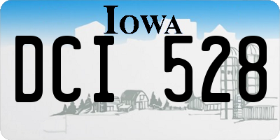 IA license plate DCI528