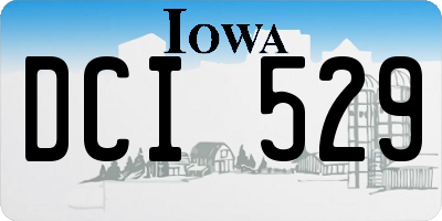 IA license plate DCI529