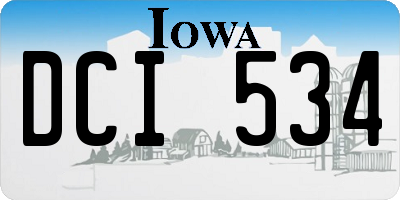 IA license plate DCI534