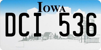 IA license plate DCI536