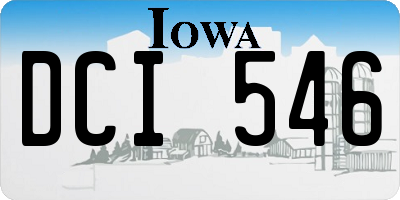 IA license plate DCI546