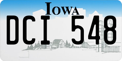 IA license plate DCI548