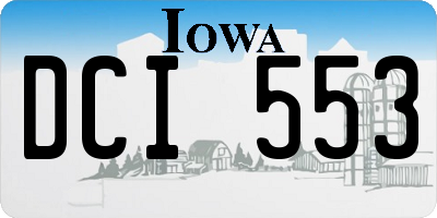 IA license plate DCI553