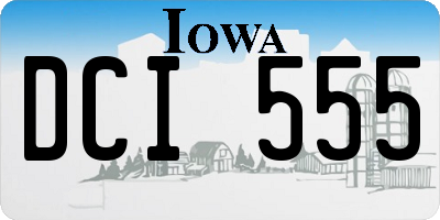 IA license plate DCI555