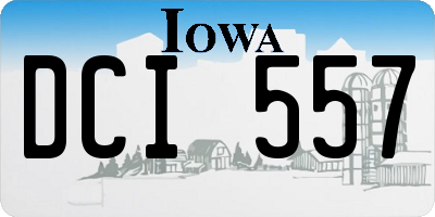 IA license plate DCI557
