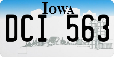 IA license plate DCI563