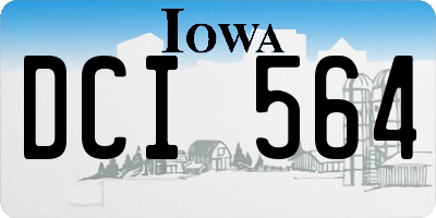 IA license plate DCI564