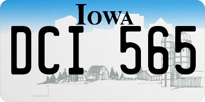 IA license plate DCI565