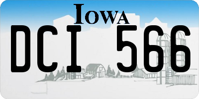 IA license plate DCI566