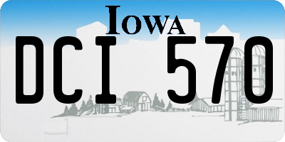IA license plate DCI570