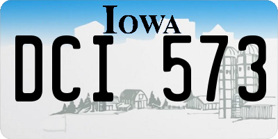 IA license plate DCI573