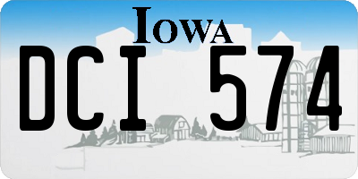 IA license plate DCI574