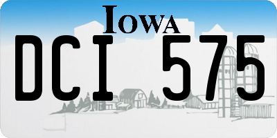 IA license plate DCI575