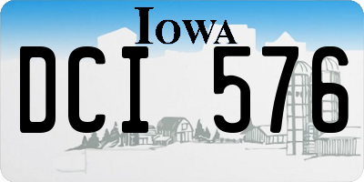IA license plate DCI576