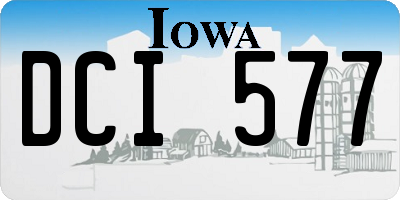 IA license plate DCI577