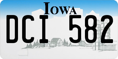IA license plate DCI582