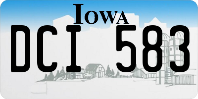 IA license plate DCI583