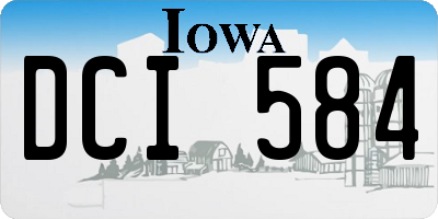 IA license plate DCI584