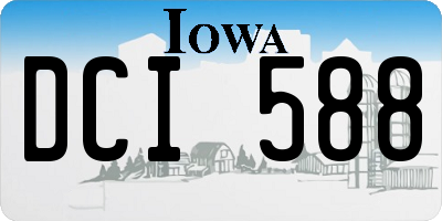 IA license plate DCI588
