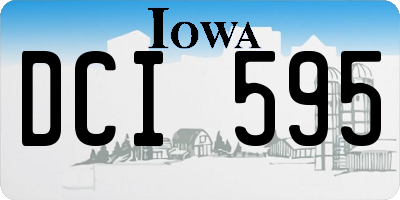 IA license plate DCI595