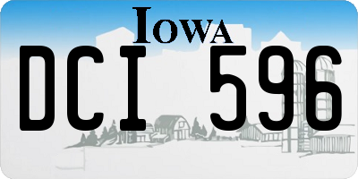 IA license plate DCI596