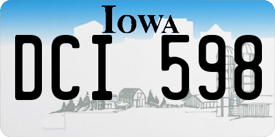 IA license plate DCI598
