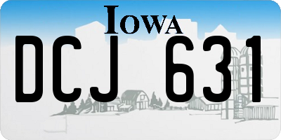 IA license plate DCJ631