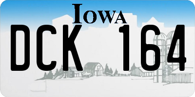 IA license plate DCK164