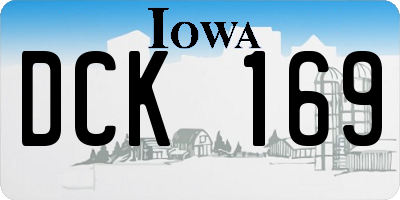 IA license plate DCK169