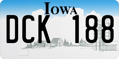 IA license plate DCK188