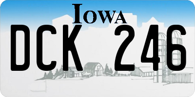 IA license plate DCK246