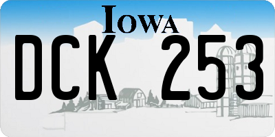IA license plate DCK253