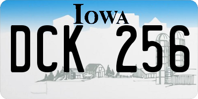 IA license plate DCK256