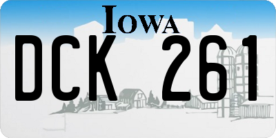 IA license plate DCK261