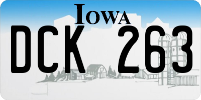 IA license plate DCK263