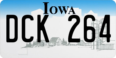 IA license plate DCK264