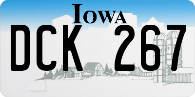 IA license plate DCK267