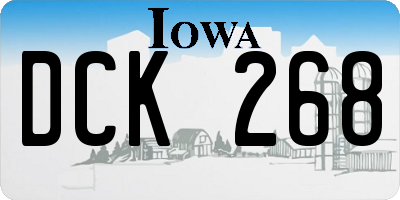 IA license plate DCK268