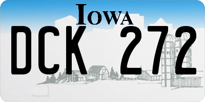 IA license plate DCK272