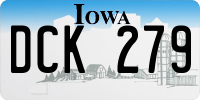 IA license plate DCK279