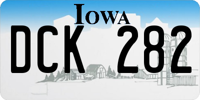 IA license plate DCK282