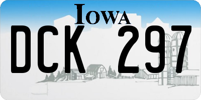 IA license plate DCK297