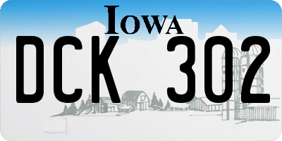 IA license plate DCK302