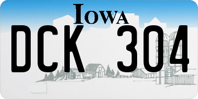 IA license plate DCK304